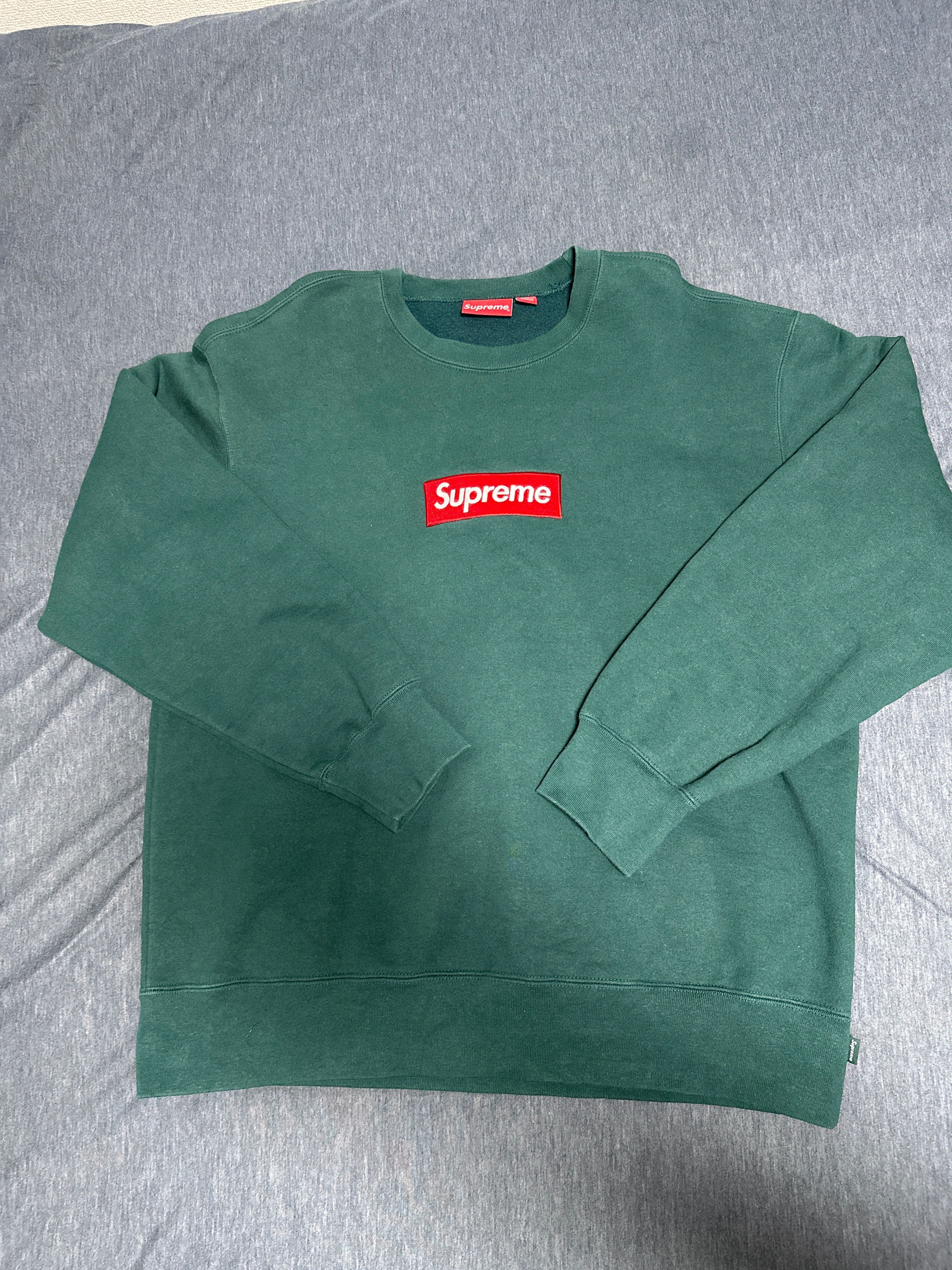 Supreme Box Logo Crewneck "Dark Pine" (22FW)
