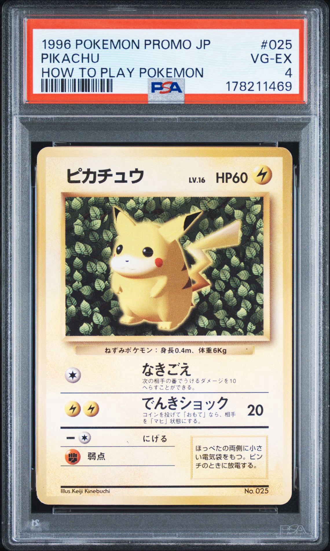ピカチュウ P : 旧裏 (※ 光沢なし) [PMCG-P No.025](プロモーションカード「すぐわかるポケモンカードの遊びかた」)