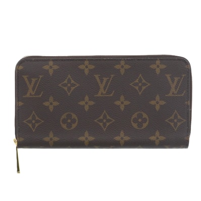 【値下げ】LOUIS VUITTON ルイ・ヴィトン ジッピー ウォレット 長財布 M41895 モノグラム ブラウン フューシャ レディース【中古】