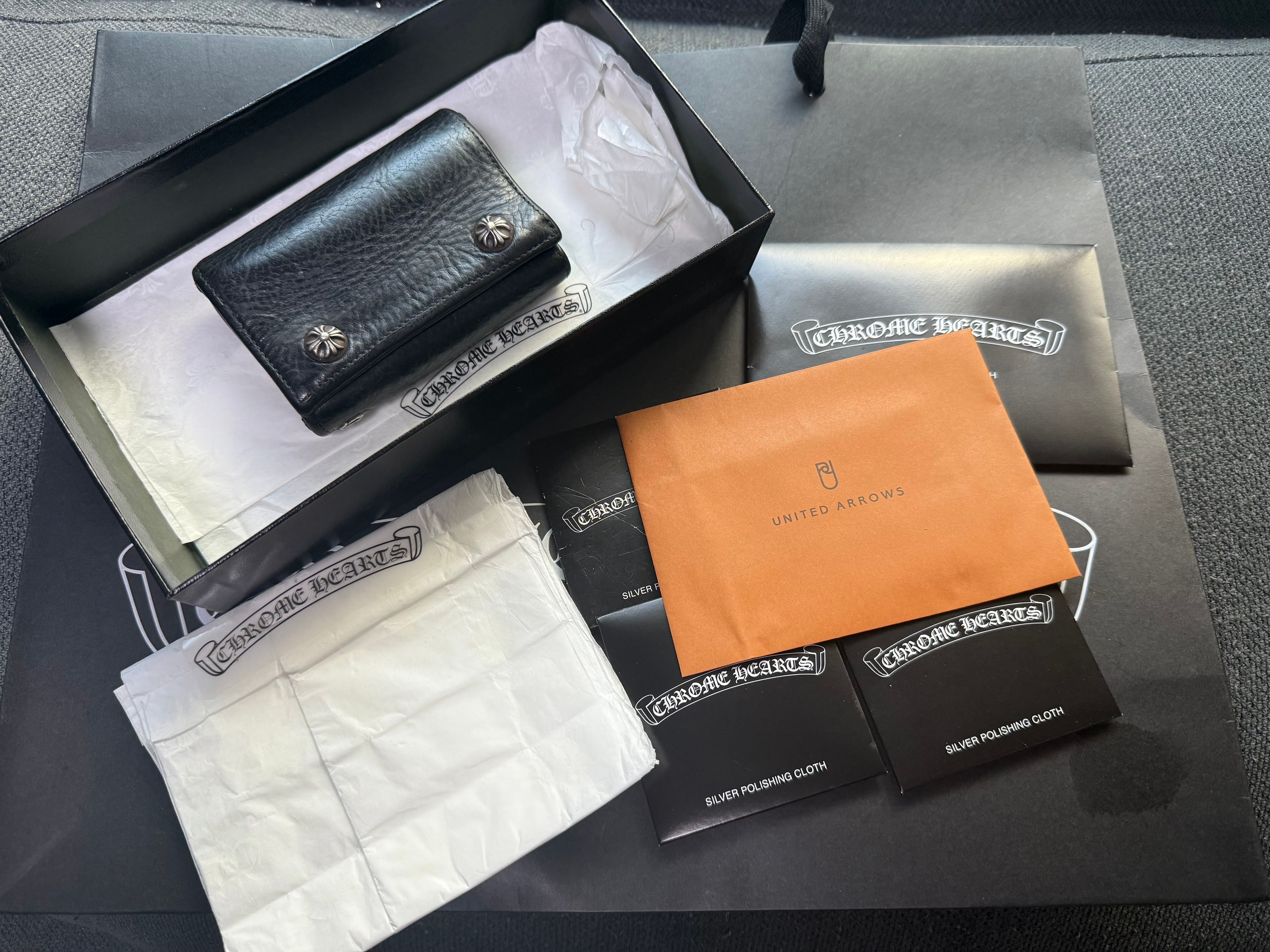 美品 CHROME HEARTS クロムハーツ 3フォールド ウォレット 財布