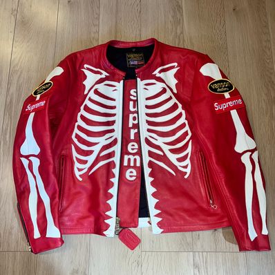 Supreme / Vanson® Leather Bones Jacket "Red"