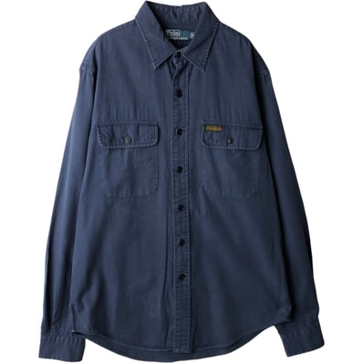 古着 ラルフローレン Ralph Lauren POLO by Ralph Lauren 長袖 コットンシャツ メンズM相当/eaa634480