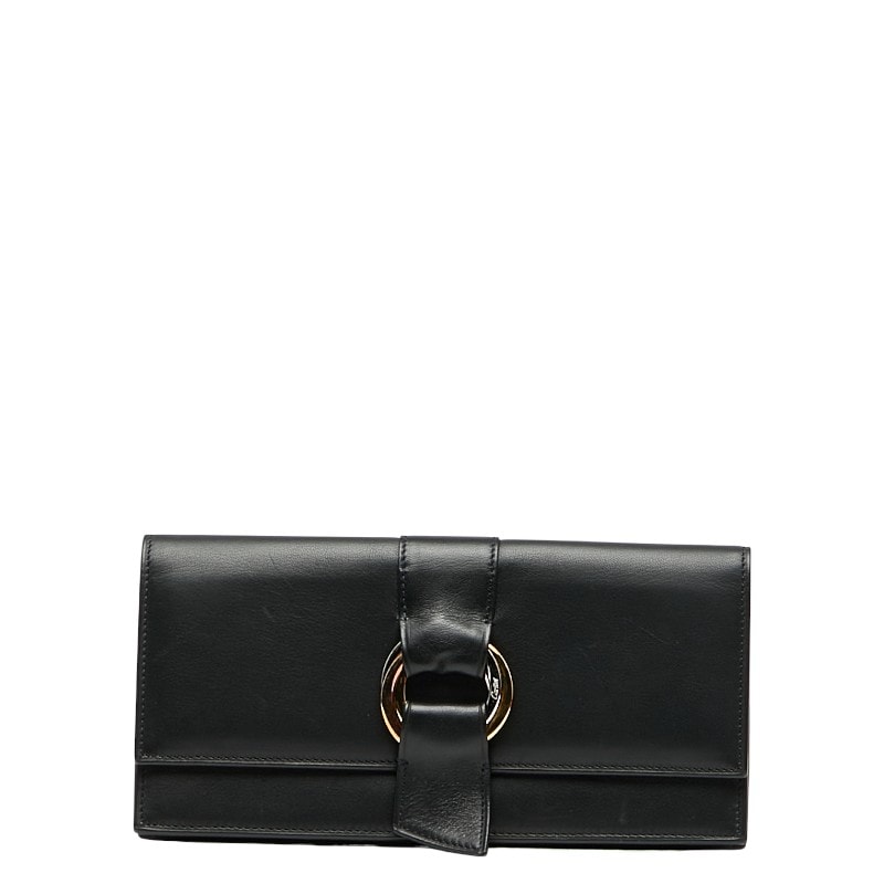 カルティエ トリニティ 長財布 ブラック マルチカラー レザー レディース CARTIER 【中古】