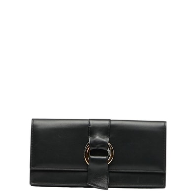 カルティエ トリニティ 長財布 ブラック マルチカラー レザー レディース CARTIER 【中古】