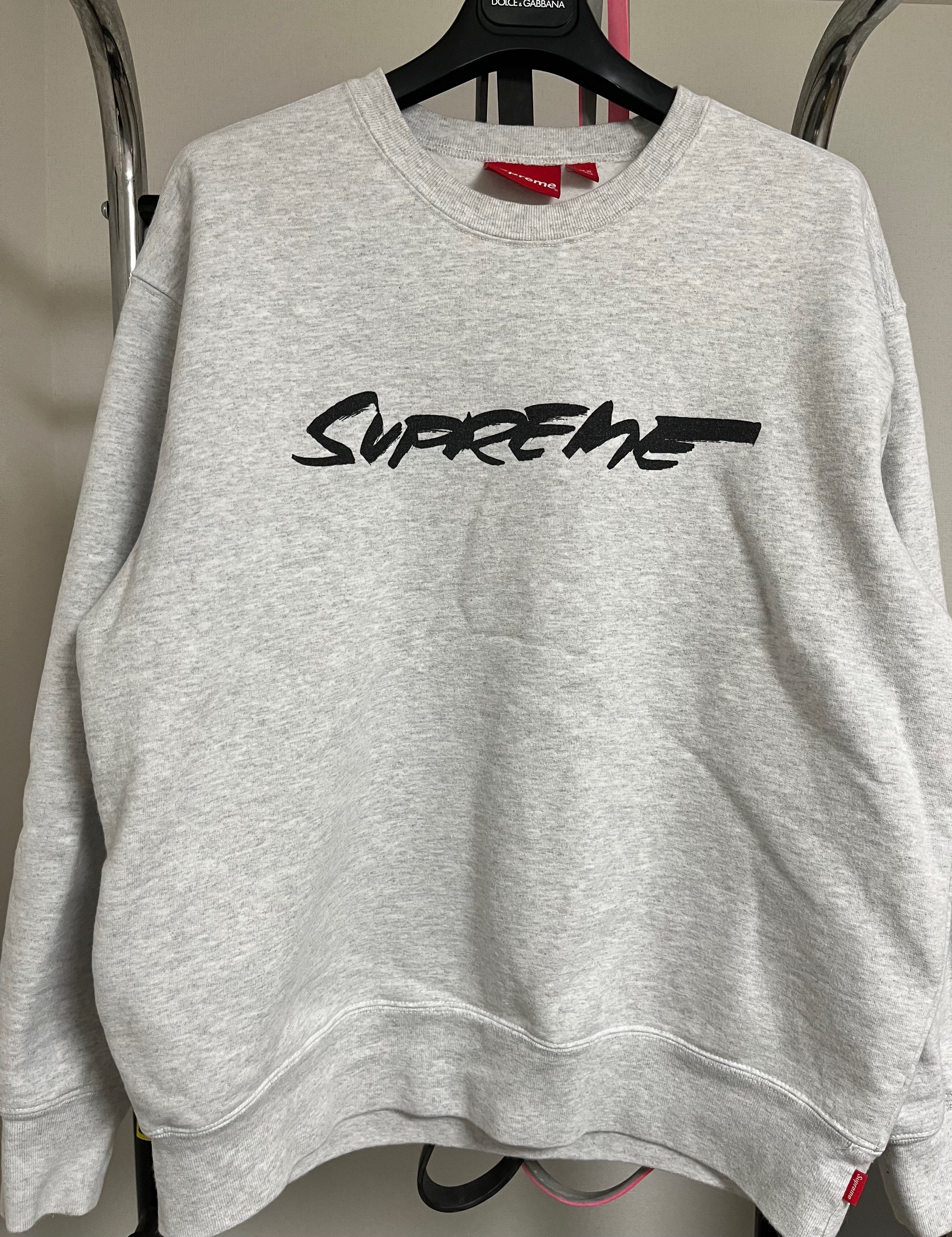 Supreme Futura Logo Crewneck "Grey"