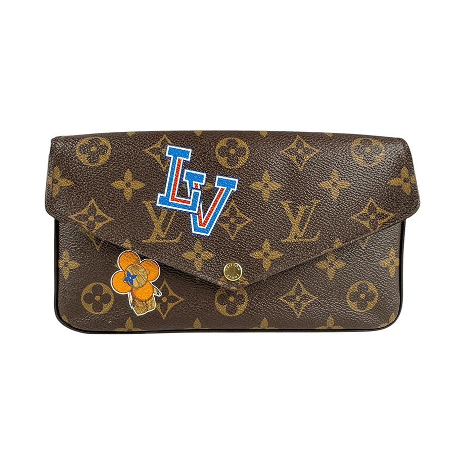 ルイ ヴィトン LOUIS VUITTON  チェーンウォレット モノグラム ポシェット フェリシー モノグラムキャンバス ブラウン×ノワール レディース【中古】 z6429