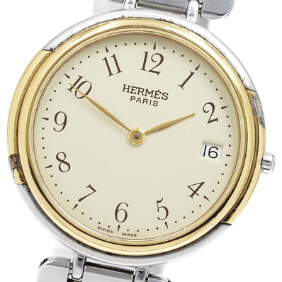 エルメス HERMES ウィンザー デイト クォーツ メンズ _907011