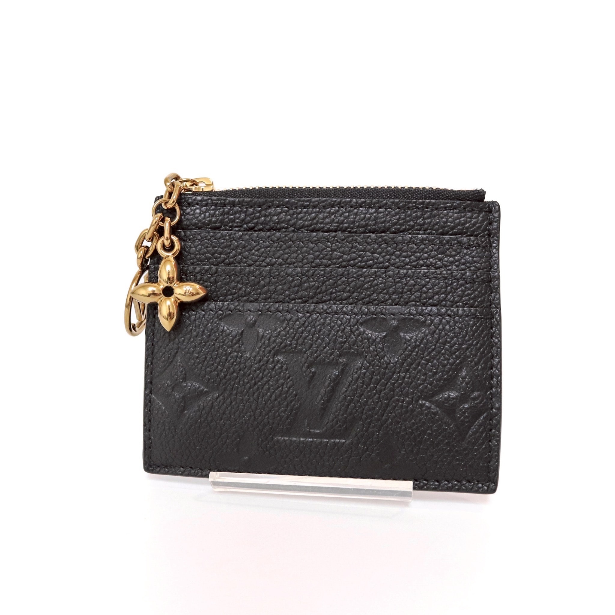 ルイヴィトン ポルト カルト・フローラ モノグラム・アンプラント レザー "ノワール" M82639