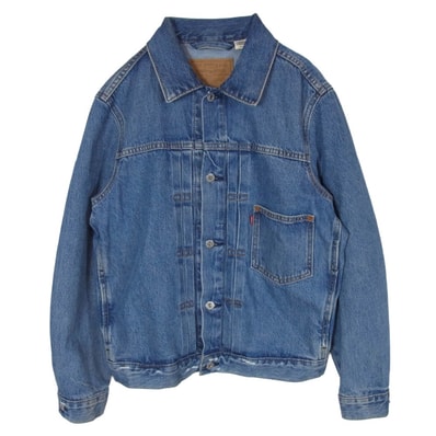 Levi's リーバイス A3174-0004 Type I Trucker JKT 加工 1st タイプ 1 トラッカー デニム ジャケット インディゴブルー系 S【中古】