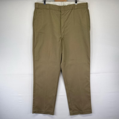 古着 ディッキーズ Dickies USA製 パンツ ワンポイントロゴ 大きいサイズ ワークパンツ W44×L32 ベージュ系 メンズ