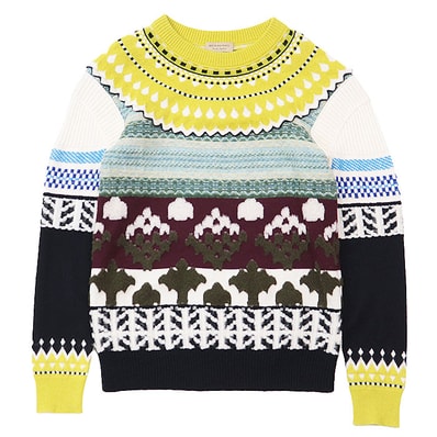 【美品】 バーバリー クレイジーパターン カシミヤブレンド セーター メンズ マルチカラー S BURBERRY