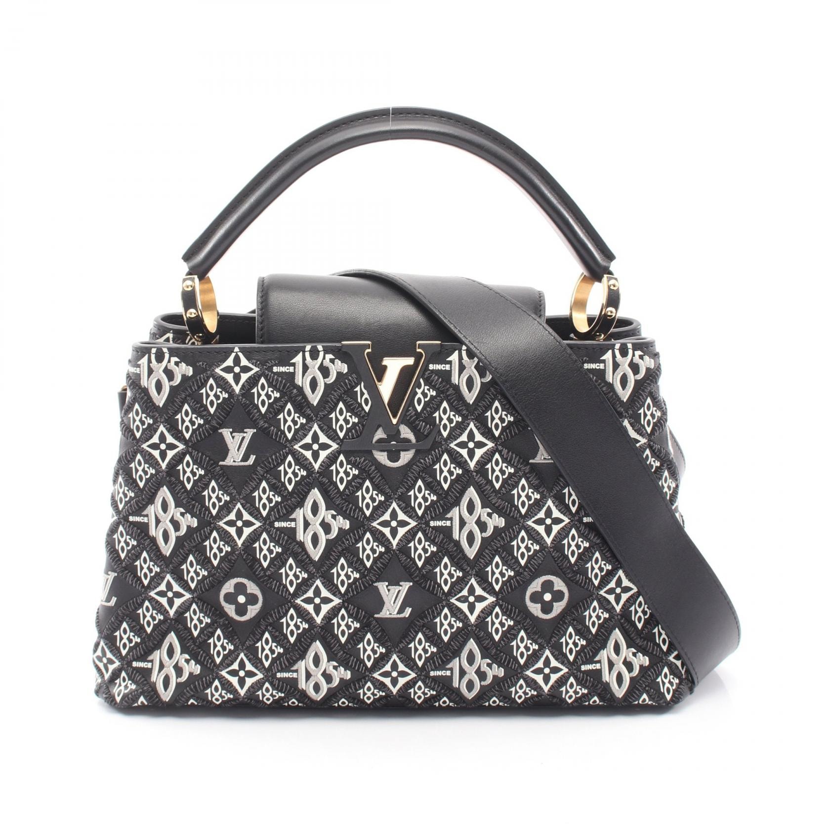 ルイ・ヴィトン LOUIS VUITTON カプシーヌMM Since1854 2WAY ハンドバッグ バッグ レザー カーフ ノワール レディース ブラック系 M57358 【中古】