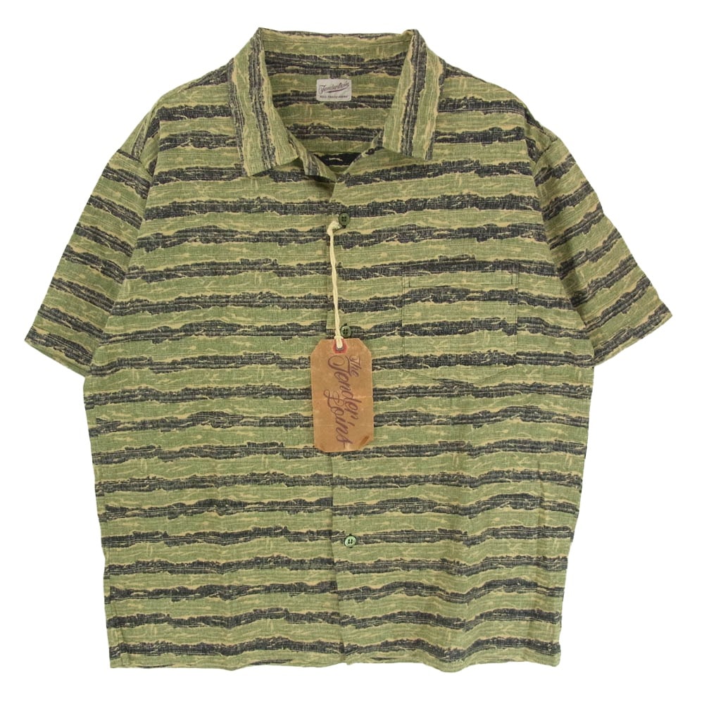 TENDERLOIN テンダーロイン 半袖シャツ T-TIGER ALOHA SHT S/S タイガーカモ アロハ 半袖 オープンカラーシャツ グリーン系 M【中古】