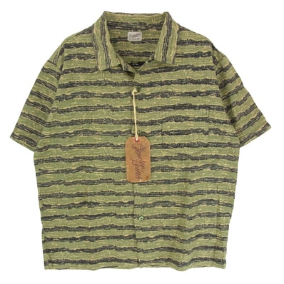 TENDERLOIN テンダーロイン 半袖シャツ T-TIGER ALOHA SHT S/S タイガーカモ アロハ 半袖 オープンカラーシャツ グリーン系 M【中古】