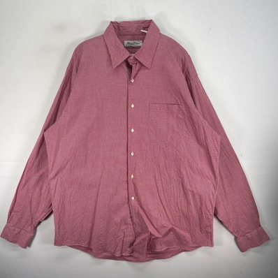 古着 ブルックスブラザーズ Brooks Brothers 長袖シャツ カラーステイ 胸ポケ STRETCH XL レッド系 チェック メンズ