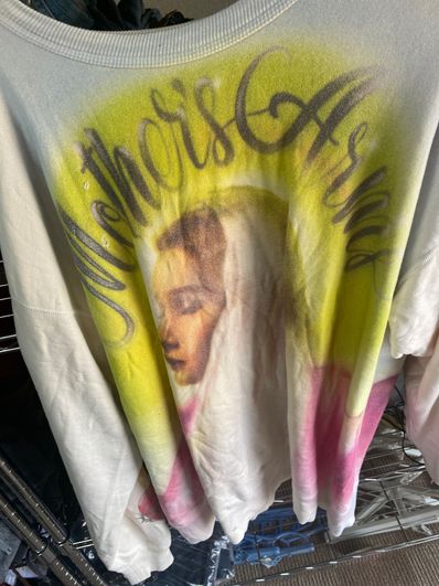 SAINT Mxxxxxx CREWNECK SWEAT AIRBRUSH MOTHER "White"