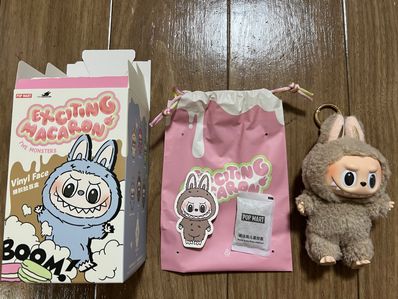 POP MART THE MONSTERS (LABUBU) Exciting Macaron Plush Series TOFFEE