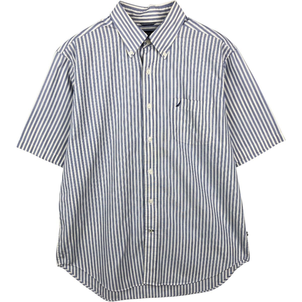 古着 00年代~ ノーティカ NAUTICA 半袖 ボタンダウン ストライプシャツ メンズL相当/eaa668723