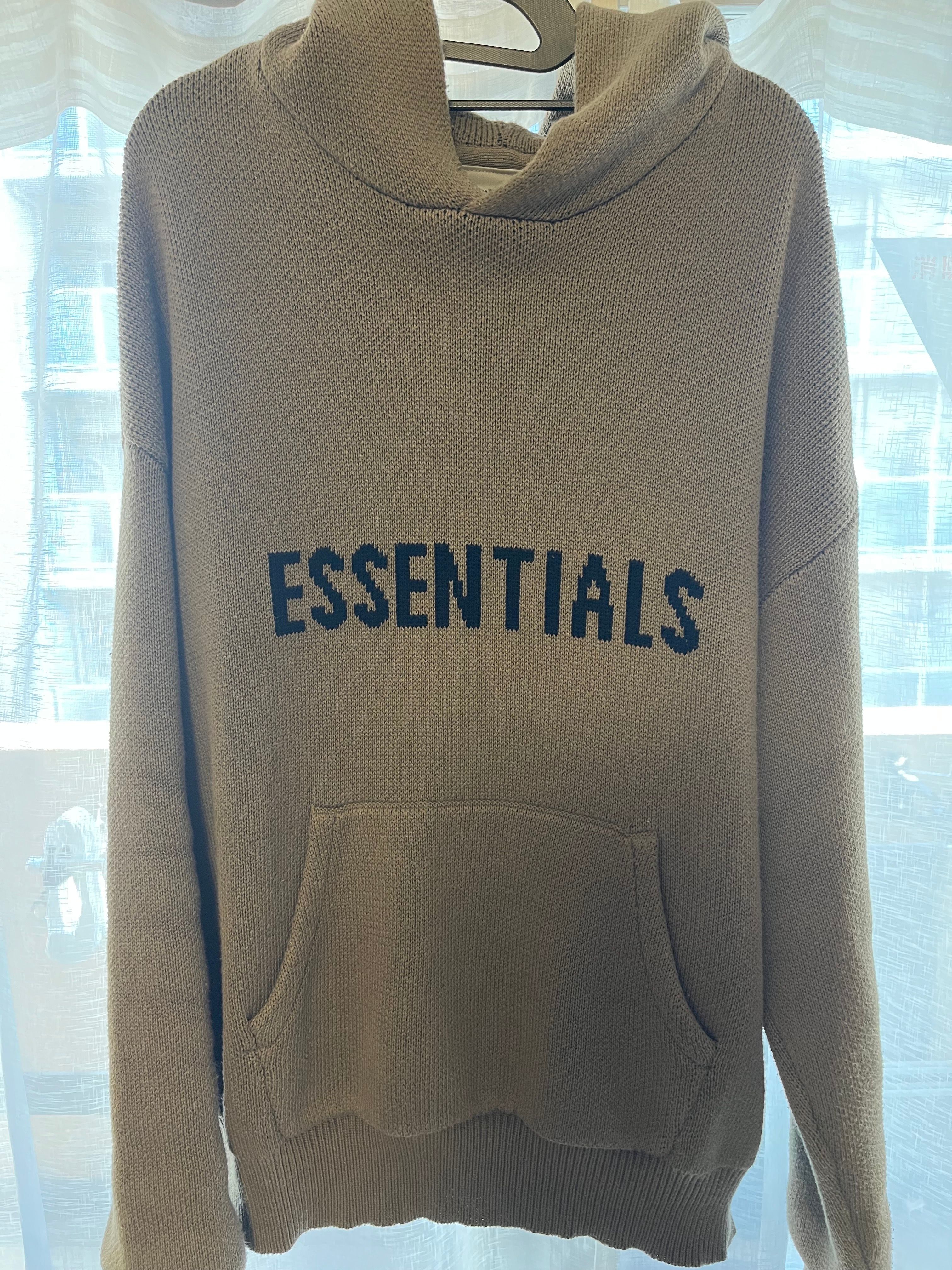 FEAR OF GOD ESSENTIALS KNIT PULLOVER "Amber"