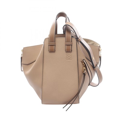 ロエベ LOEWE HAMMOCK SMALL ハンモック スモール 2WAY ハンドバッグ バッグ レザー レディース ベージュ系 / グレー系 【中古】