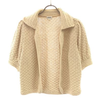 FOXEY 半袖 コットン ニットカーディガン