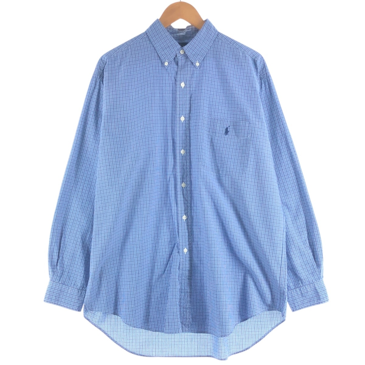 古着 ラルフローレン Ralph Lauren BLAKE 長袖 ボタンダウンチェックシャツ メンズL相当/eaa515391