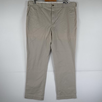 古着 ポロ・ラルフローレン POLO RALPH LAUREN チノパンツ ポロチノ ワンポイント スラックス 大きいサイズ w38 L30 ベージュ メンズ