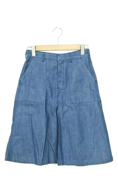 HYKE ハイク 日本製 14SS デニムベイカースカート 141-14007 1 ブルー 台形 フレア ボトムス lc23456