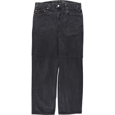 古着 00年代 リーバイス Levi's 505 REGULAR FIT STRAIGHT LEG ブラックデニム テーパードデニムパンツ メンズw35相当/eaa633255