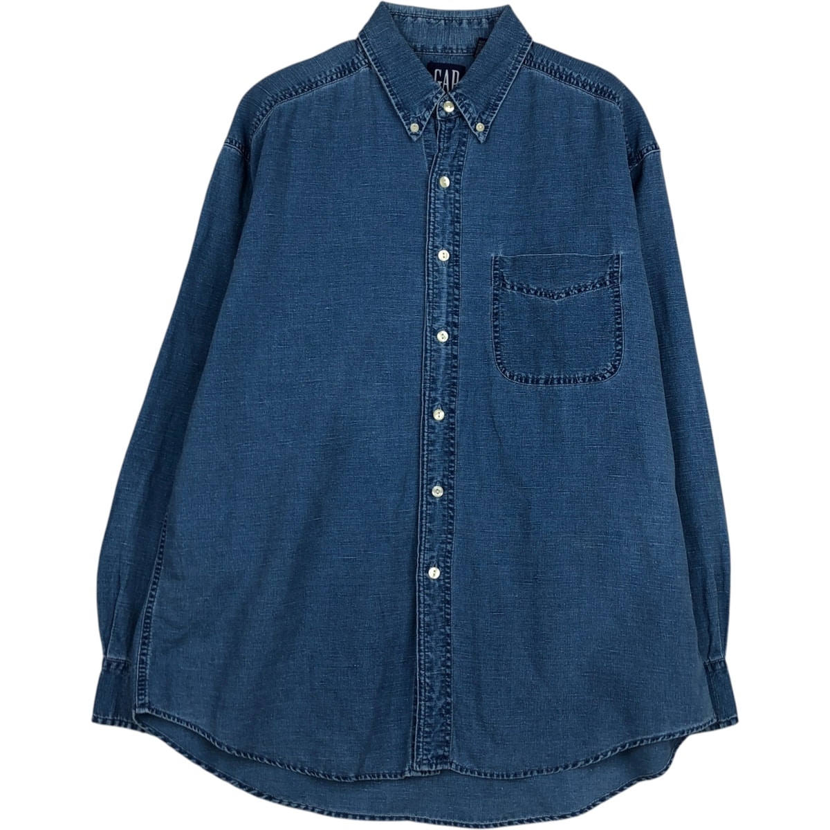 古着 90年代 ギャップ GAP オールドギャップ 長袖 リネン ボタンダウンシャツ メンズL相当 ヴィンテージ/eaa478118