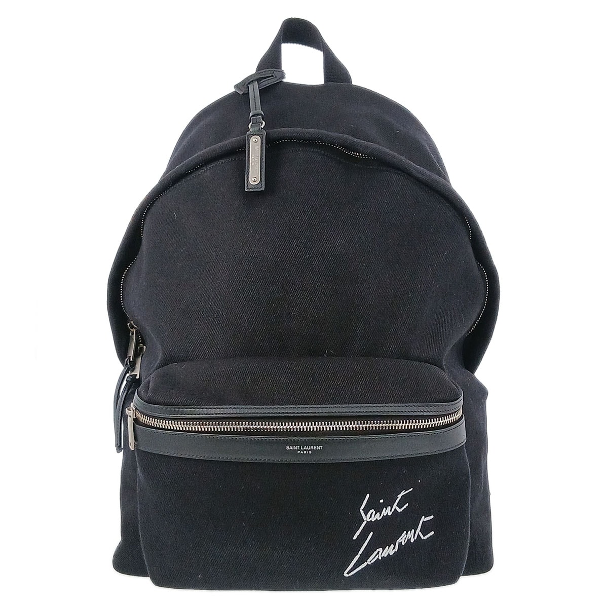 SAINT LAURENT PARIS サンローランパリ SAC CITY バックパック リュック・デイパック 534968 キャンバス ブラック  メンズ【中古】