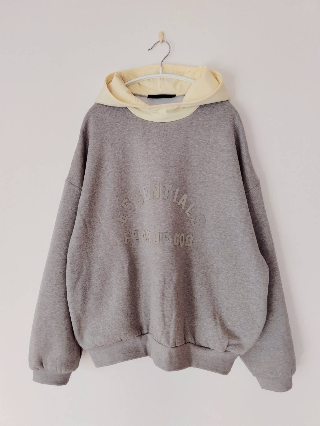 FEAR OF GOD ESSENTIALS Nylon Fleece Hoodie "Seal"