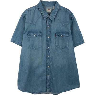 古着 リーバイス Levi's 半袖 デニム ウエスタンシャツ メンズXL相当/eaa655654