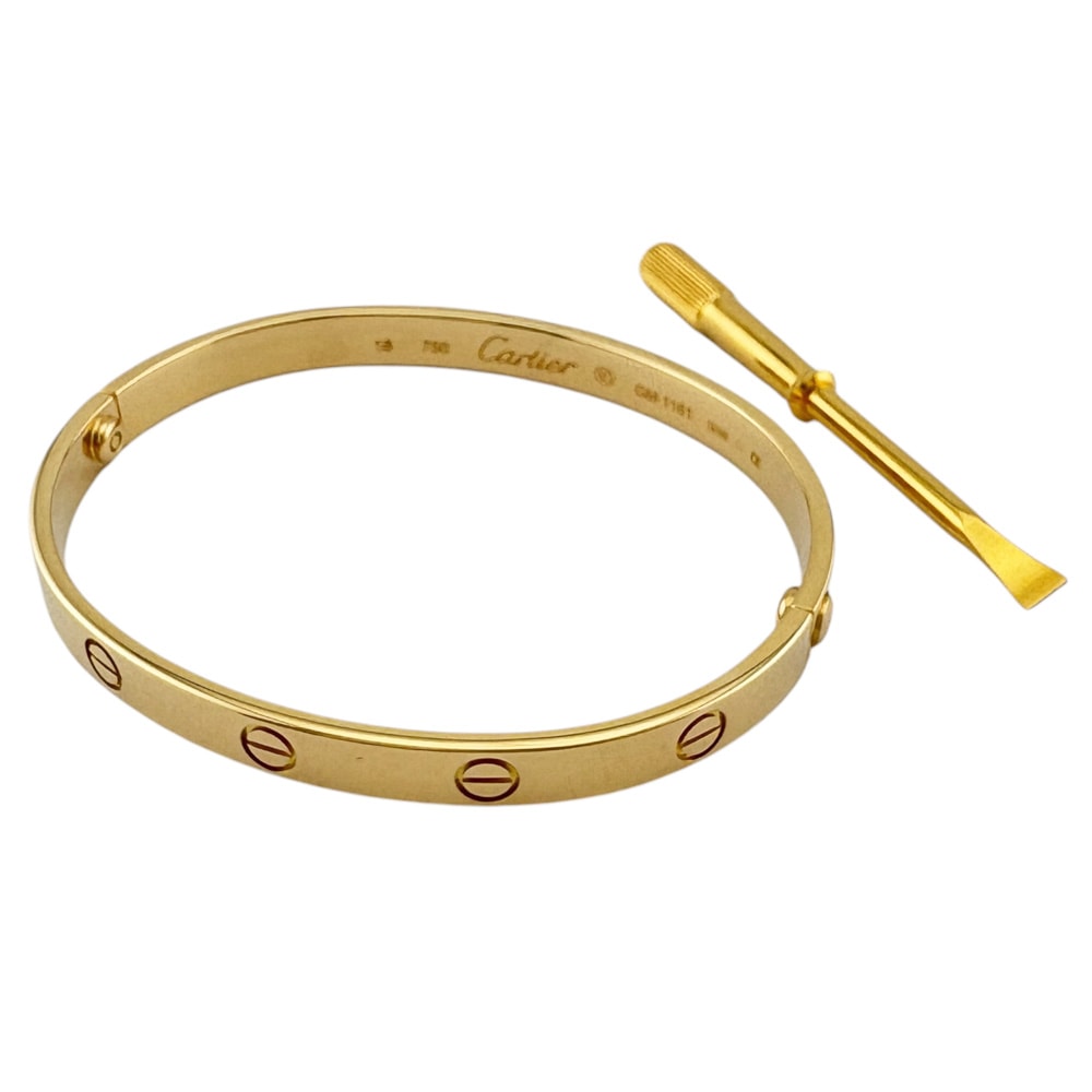 カルティエ バングル 18金 K18イエローゴールド レディース CARTIER  中古