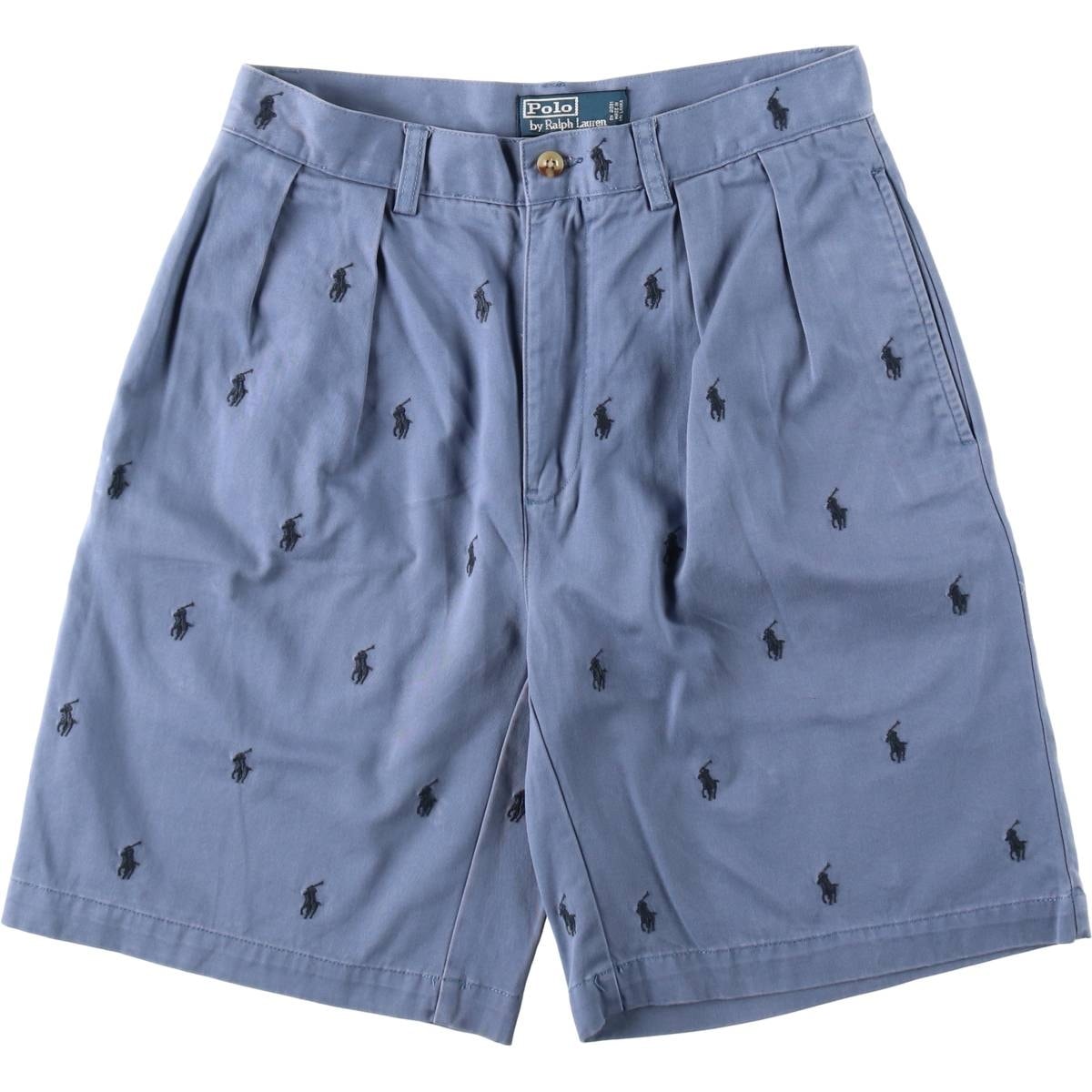 古着 ラルフローレン Ralph Lauren POLO by Ralph Lauren TYLER SHORT 総柄 ツータック チノショーツ ショートパンツ メンズw31相当/eaa653482