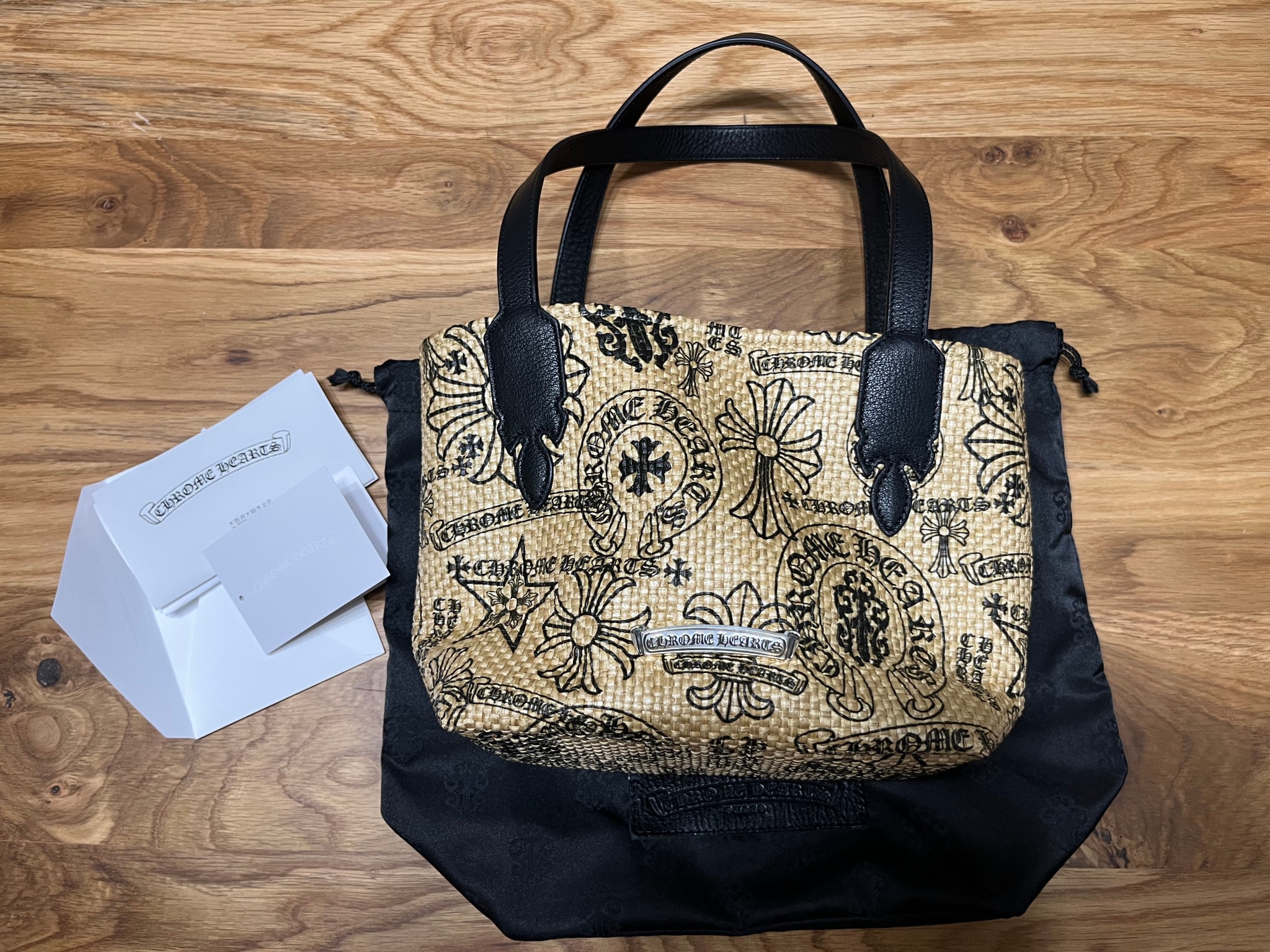 Chrome Hearts Monogram Print Small Beach Bag "Beige"