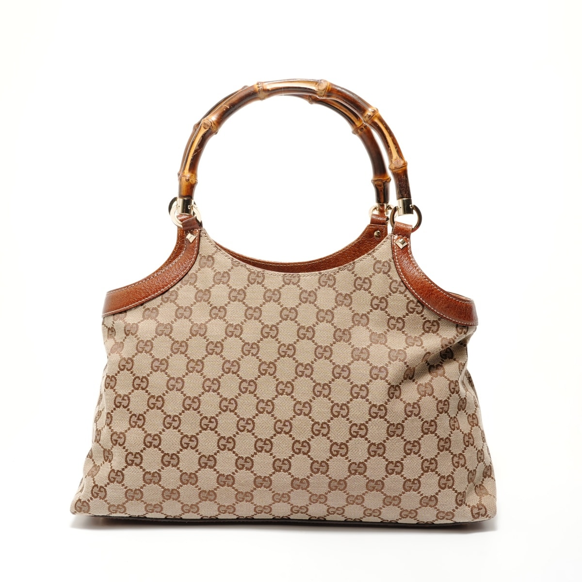 グッチ GUCCI GGキャンバス バンブー ショルダーバッグ【中古】