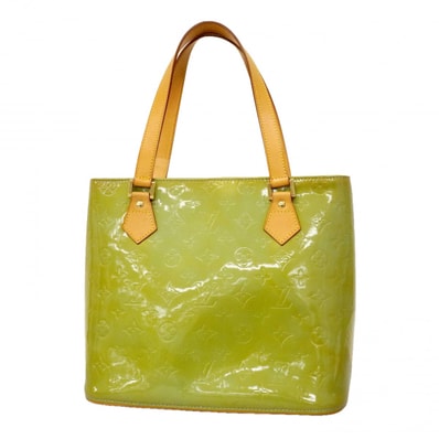 【6dc2479】ルイヴィトン トートバッグ ヴェルニ ヒューストン M91005 ベビーブルー【中古】レディース