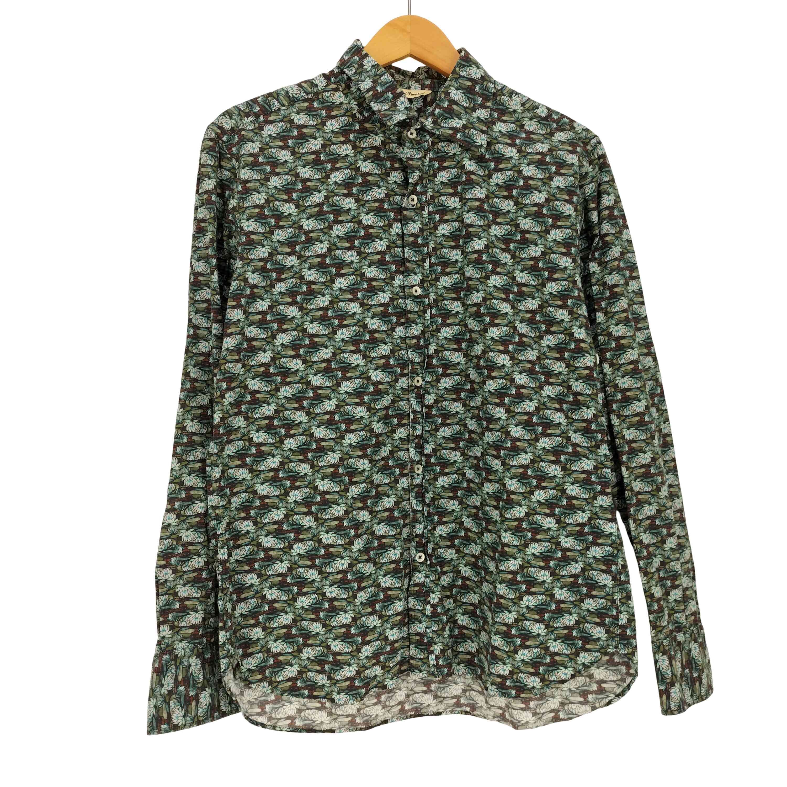 花柄 コットン L/S シャツ【1143229128564】