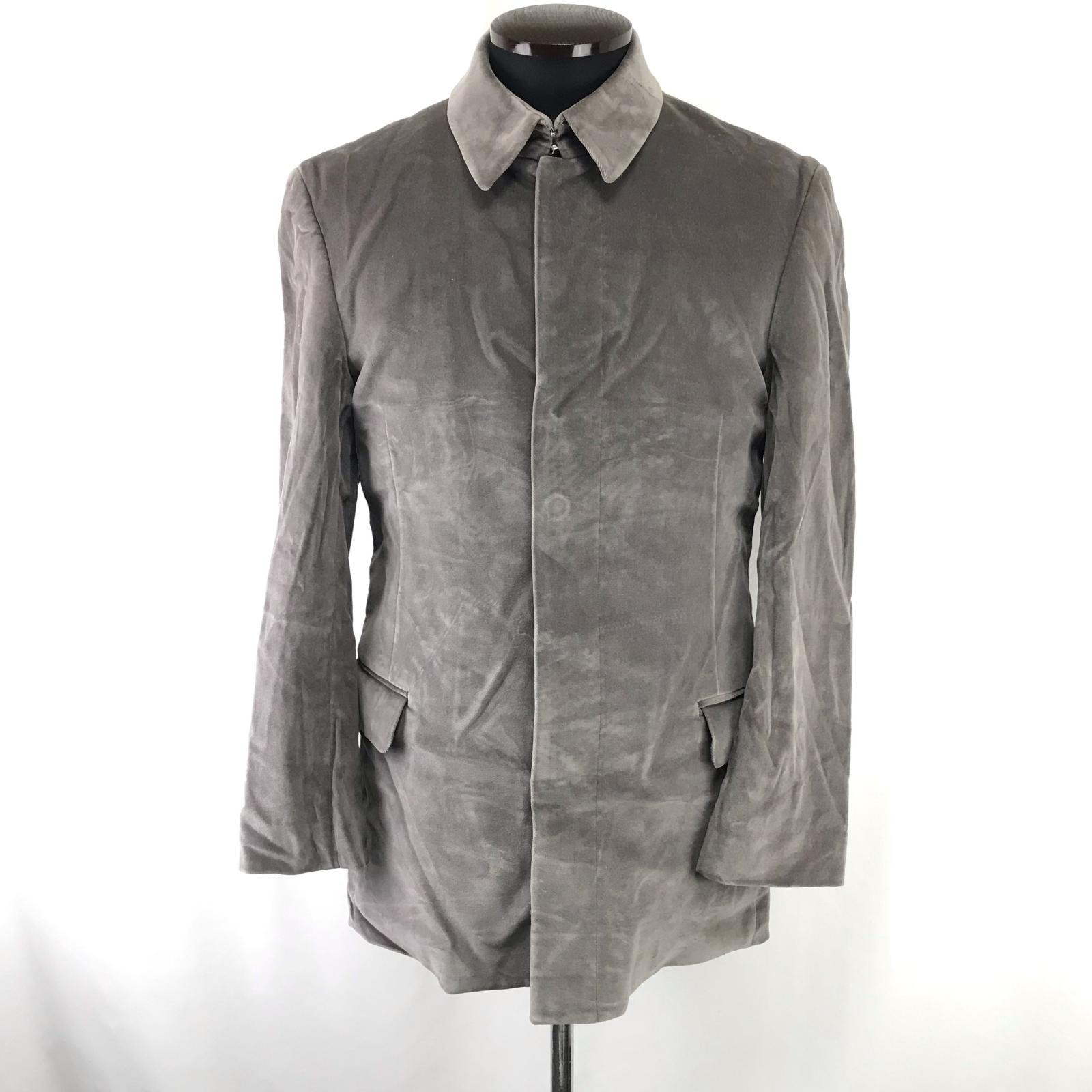 KATHARINE HAMNETT/キャサリンハムネット★ベロアジャケット【メンズS/グレー/gray】アウター/ブルゾン/ブレザー/Jacket/Jumper◆BJ108-e
