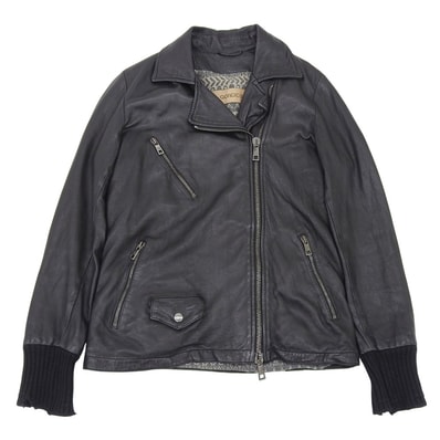 ジョルジオブラット ダブル ライダース レザー ジャケット レディース ブラック 40 GD23F13092 40