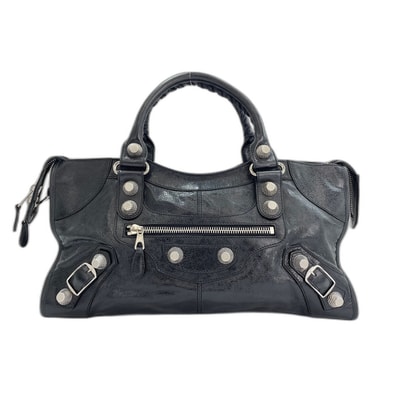 バレンシアガ BALENCIAGA ジャイアントシティ ボストンバッグ レザー【中古】