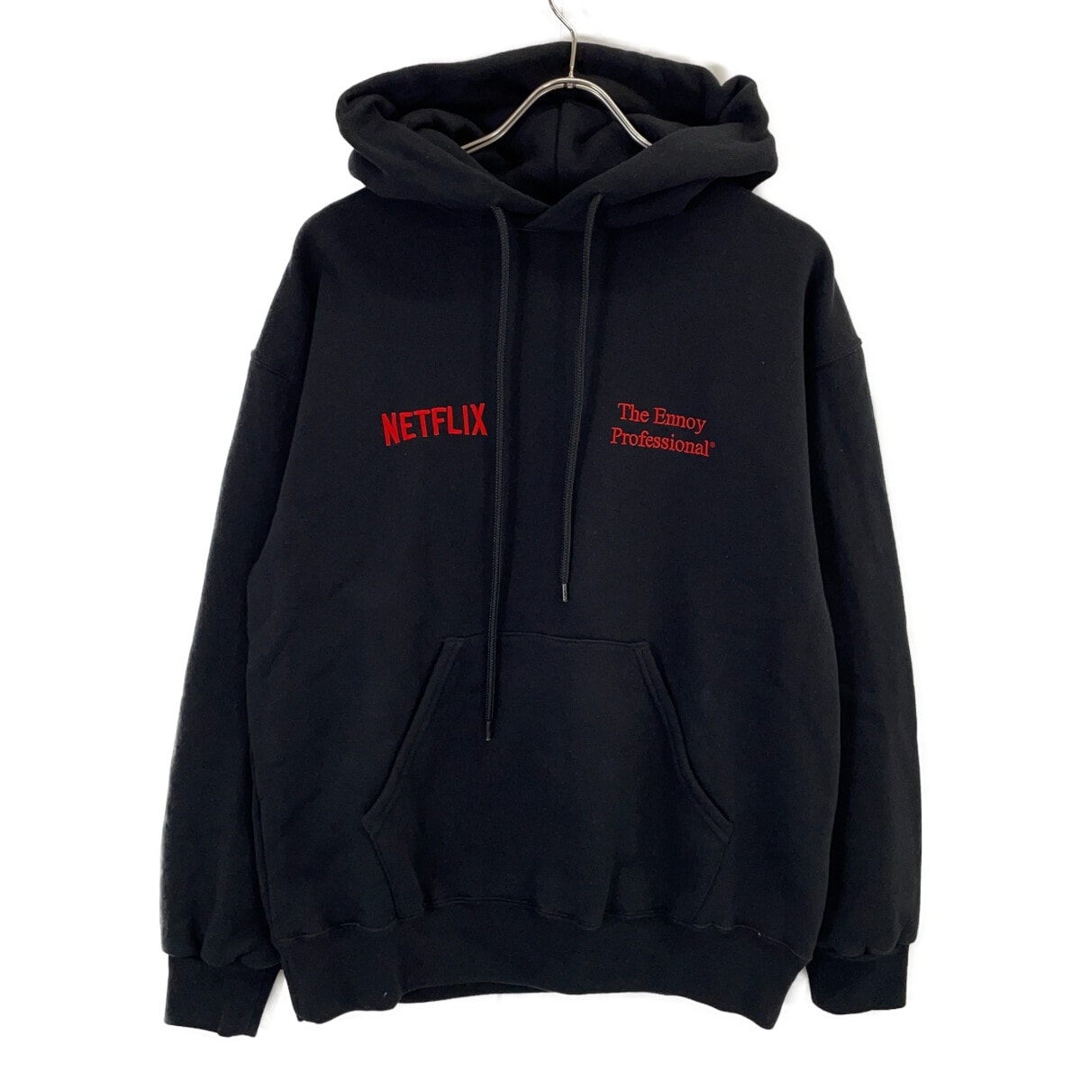 エンノイ 【×NETFLIX】23AW ブラック フーディープルオーバー M