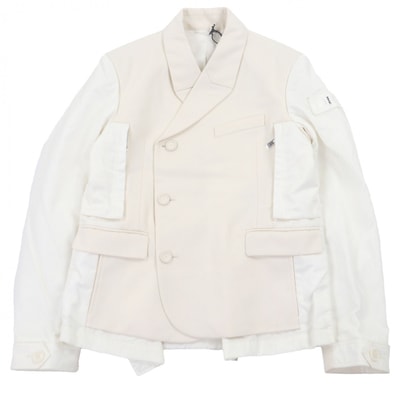 未使用品 ディオールオム×サカイ ジャケット アイボリー メンズ 46