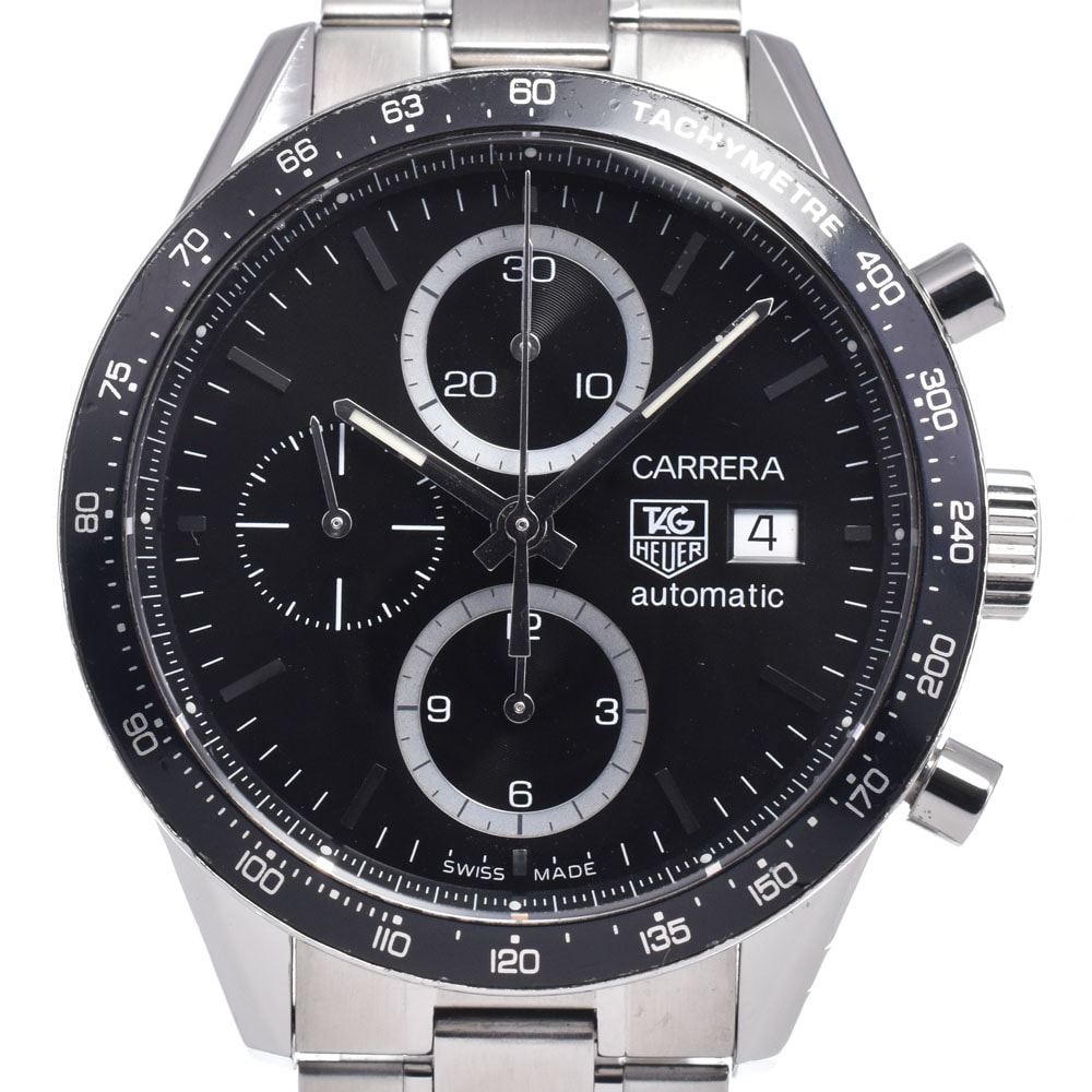 タグホイヤー TAG HEUER CV2010.BA0794 カレラ クロノグラフ ブラック 自動巻き メンズ 良品 箱・保証書付き 腕時計 M#148399