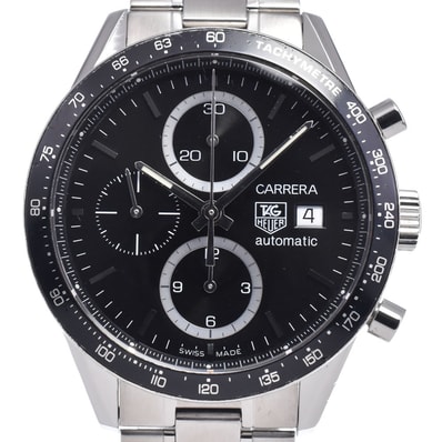 タグホイヤー TAG HEUER CV2010.BA0794 カレラ クロノグラフ ブラック 自動巻き メンズ 良品 箱・保証書付き 腕時計 M#148399