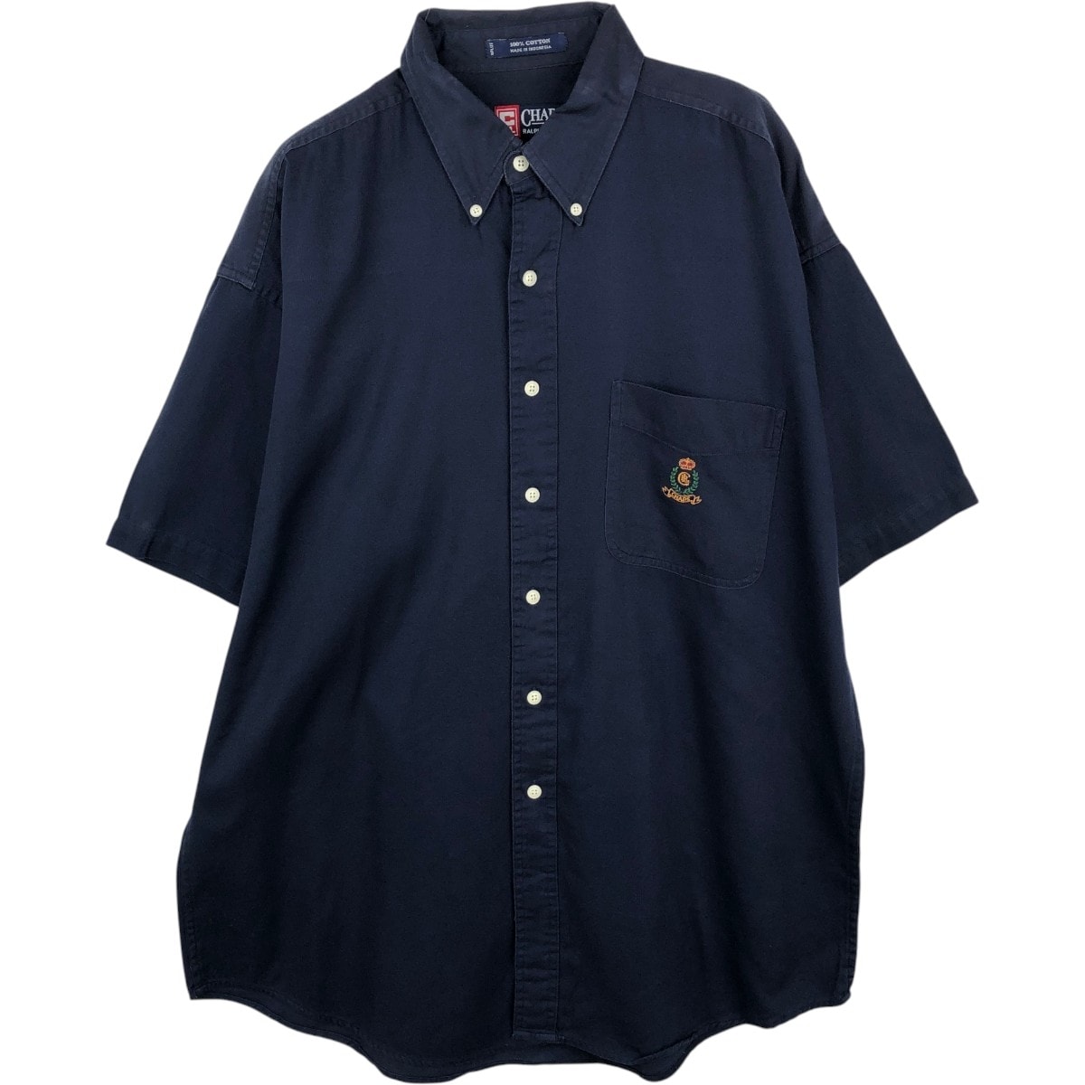 古着 ラルフローレン Ralph Lauren CHAPS チャップス 半袖 ボタンダウンシャツ メンズL相当/eaa668641