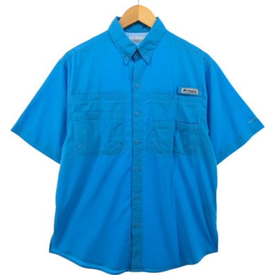 古着 コロンビア Columbia PFG ボタンダウン 半袖 フィッシングシャツ メンズXS相当/eaa557867
