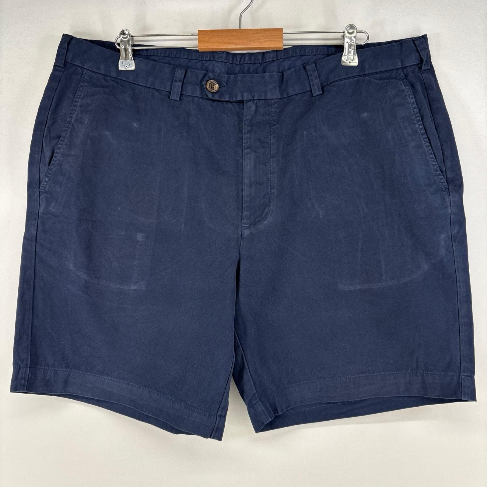 古着 ブルックスブラザーズ Brooks Brothers ショートパンツ チノパン ハーフパンツ ジップ 大きいサイズ w42  ネイビー メンズ