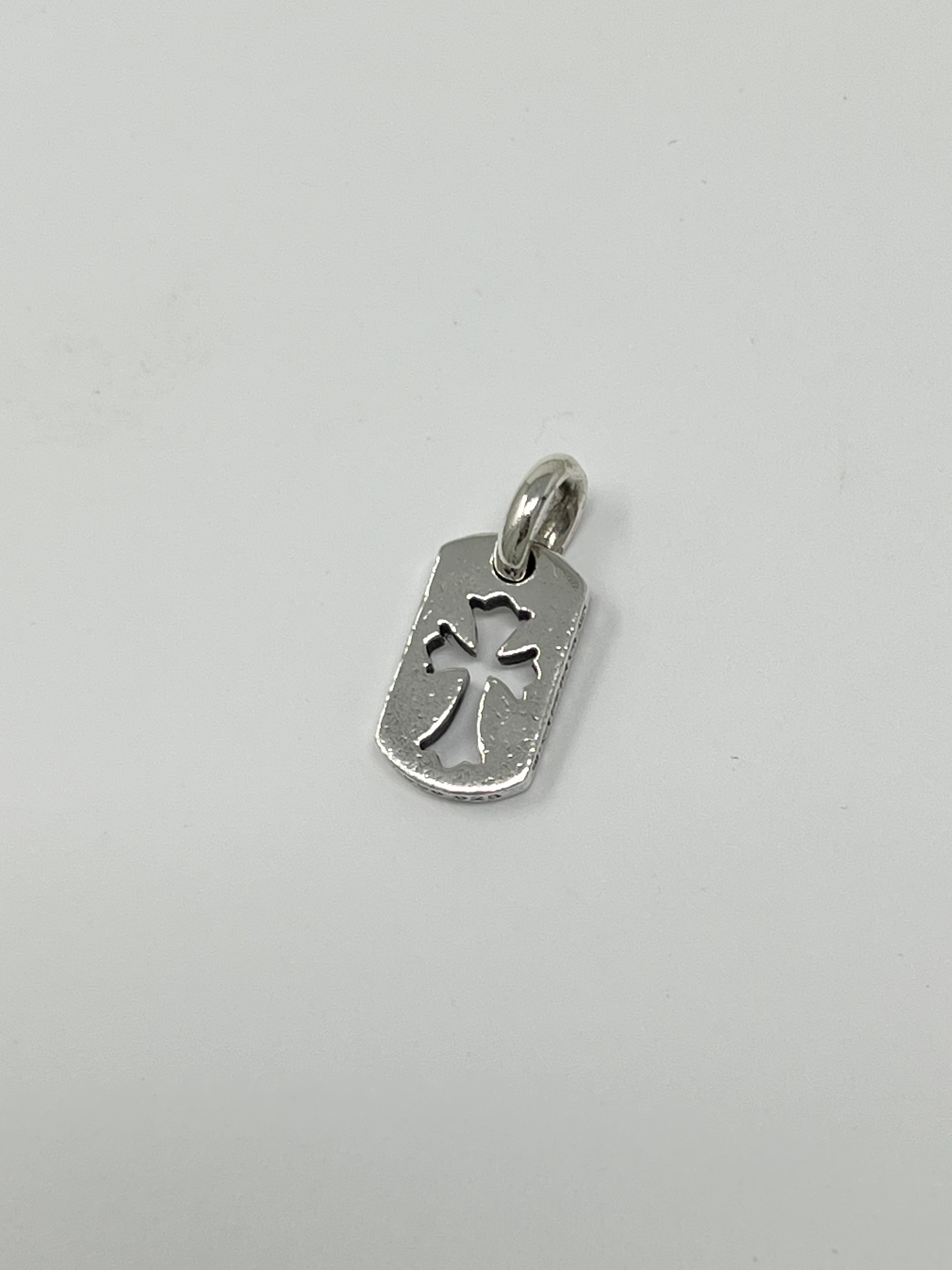 Chrome Hearts Dog Tag Tiny Cut Out Cross "Silver"